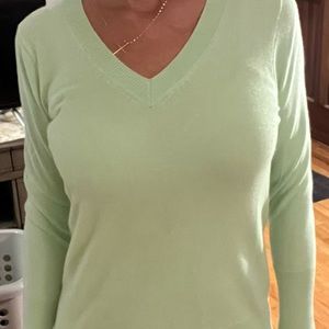 JCREW mint green Italian cashmere sweater size M